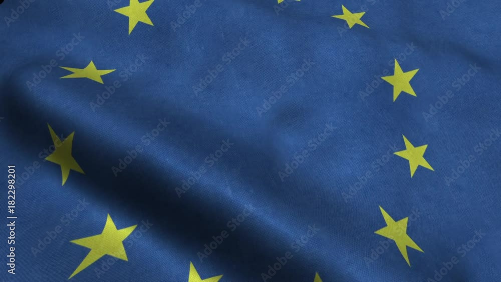 European Union flag seamless loop wave motion European Union flag seamless loop wave motion