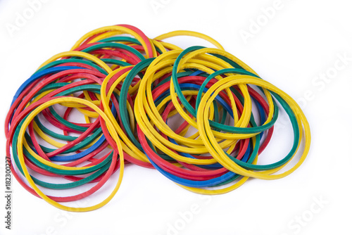 Wallpaper Mural Colorful rubber bands on the white background Torontodigital.ca