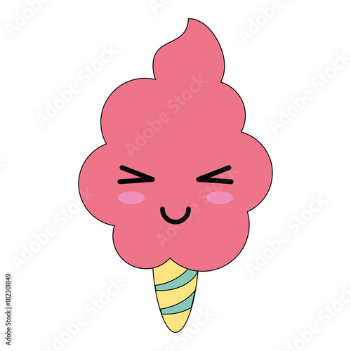 Sweet cotton candy cute kawaii cartoon