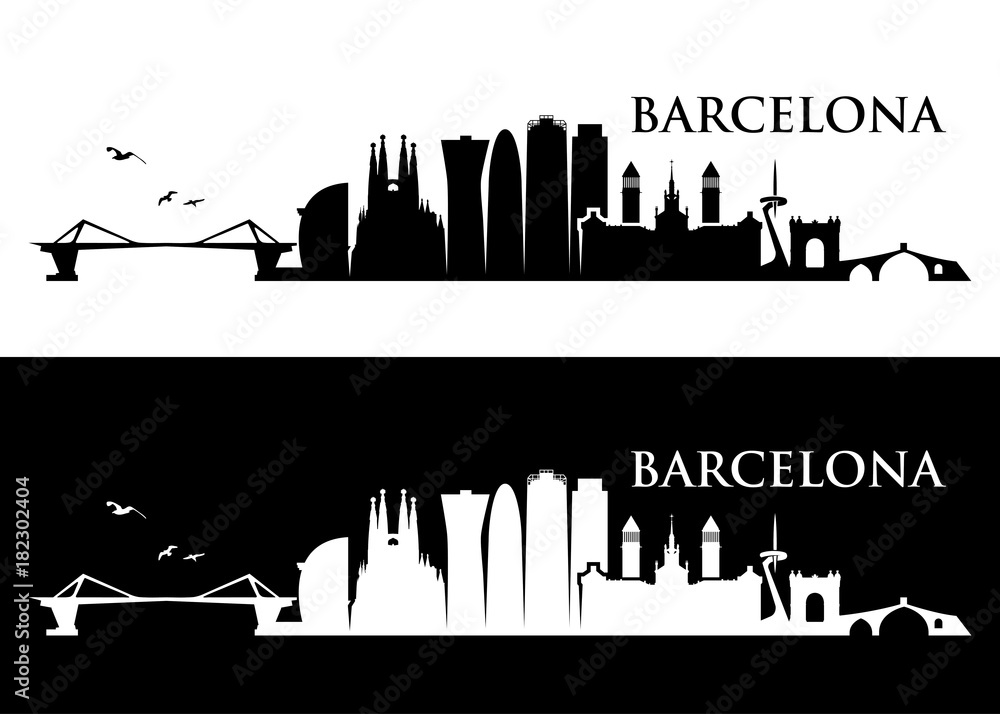 Naklejka premium Panoramę Barcelony - Hiszpania