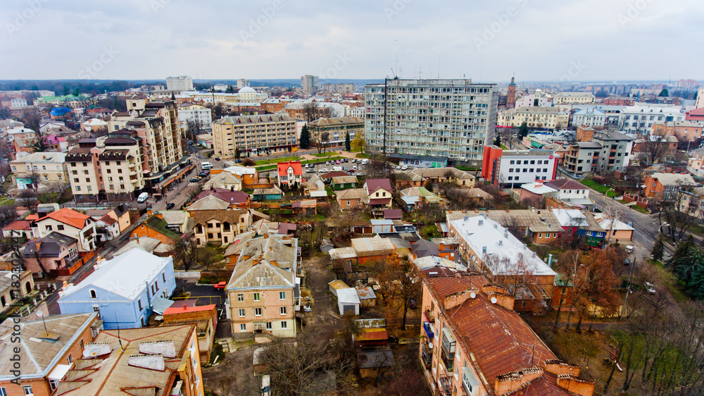Obraz premium Urban landscape Vinnytsia, Ukraine. Aerial view.