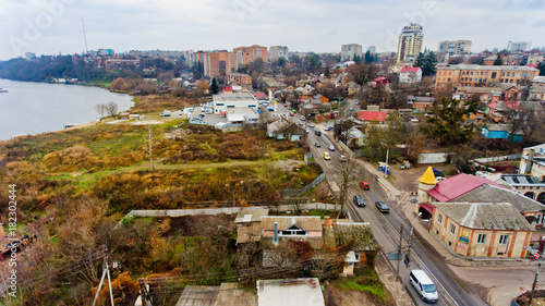 фотографія Urban landscape Vinnytsia, Ukraine. Aerial view.