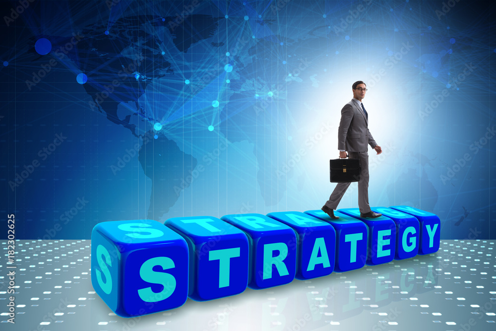 Businessman in strategy business concept Businessman in strategy business concept