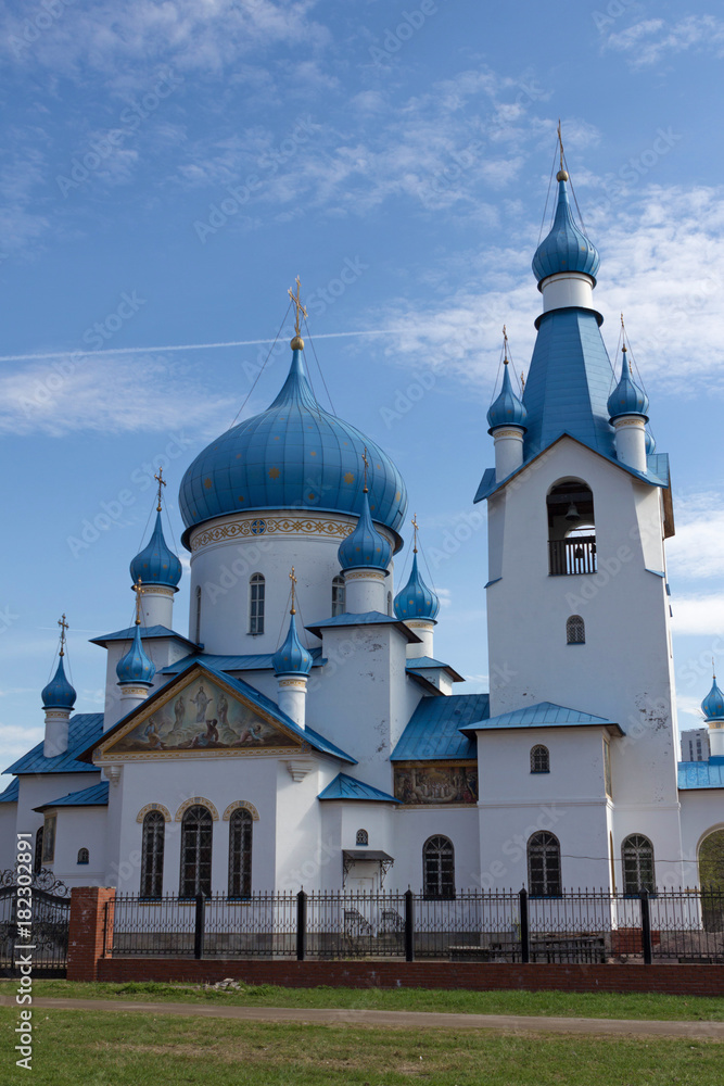 Russia, Saint-Petersburg - may 19, 2017: The Church of the Nativity in Pulkovskaya Park