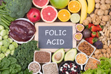 Folic acid food sources, top view