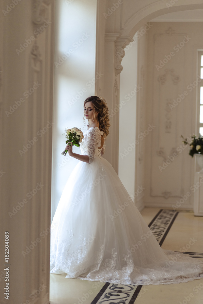 Beautiful bride at her wedding day/wedding dress