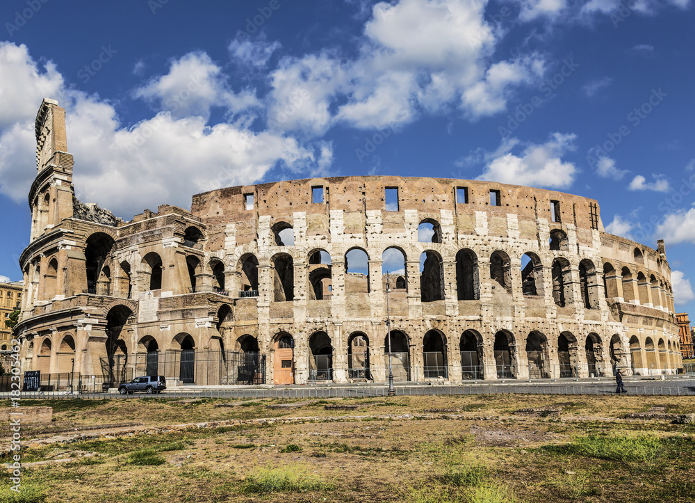 View of the Coliseum in Rome, Italy