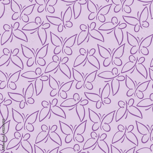 Vector butterflies pattern. Abstract seamless background.