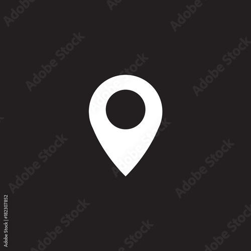 Vector flat icon geolocation handset