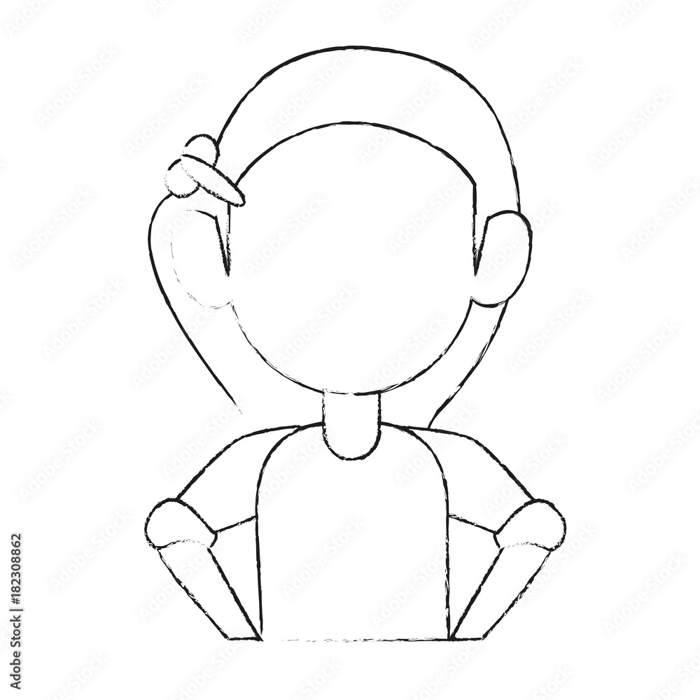 Fototapeta premium Girl faceless avatar