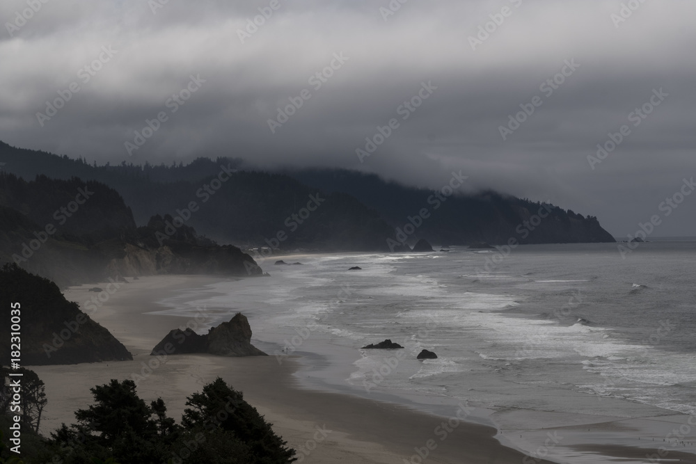Coastal view on a stormy day 