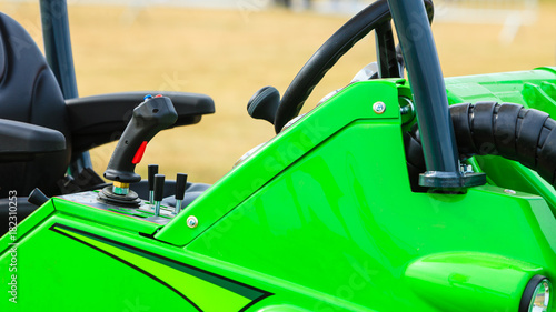 Obraz na plátne Operating system on big industrial agricultural machine