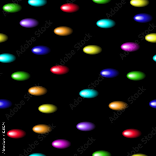 Colorful M&M's candy, cheerful spots seamless vector background.