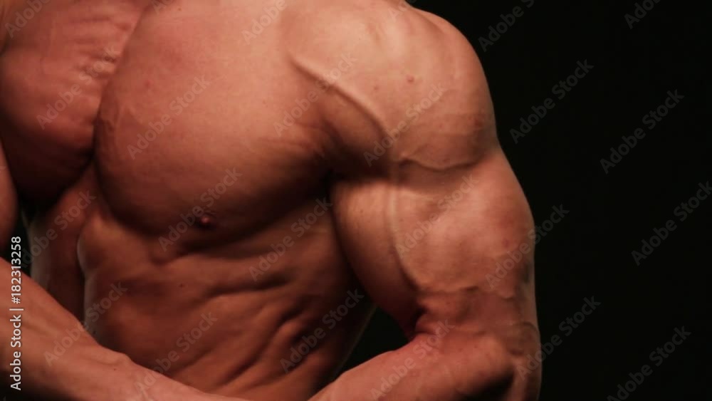 young bodybuilder posing in studio young bodybuilder posing in studio