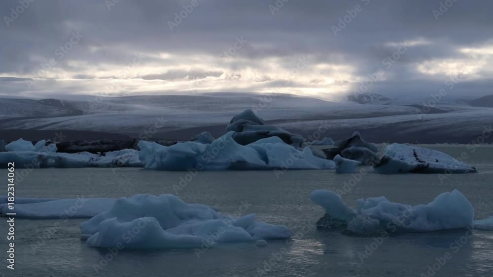 Jokulsarlon Glacier Lagoon in Iceland before the sunset Jokulsarlon Glacier Lagoon in Iceland before the sunset