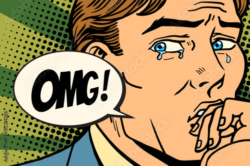 OMG man is crying, bad feelings