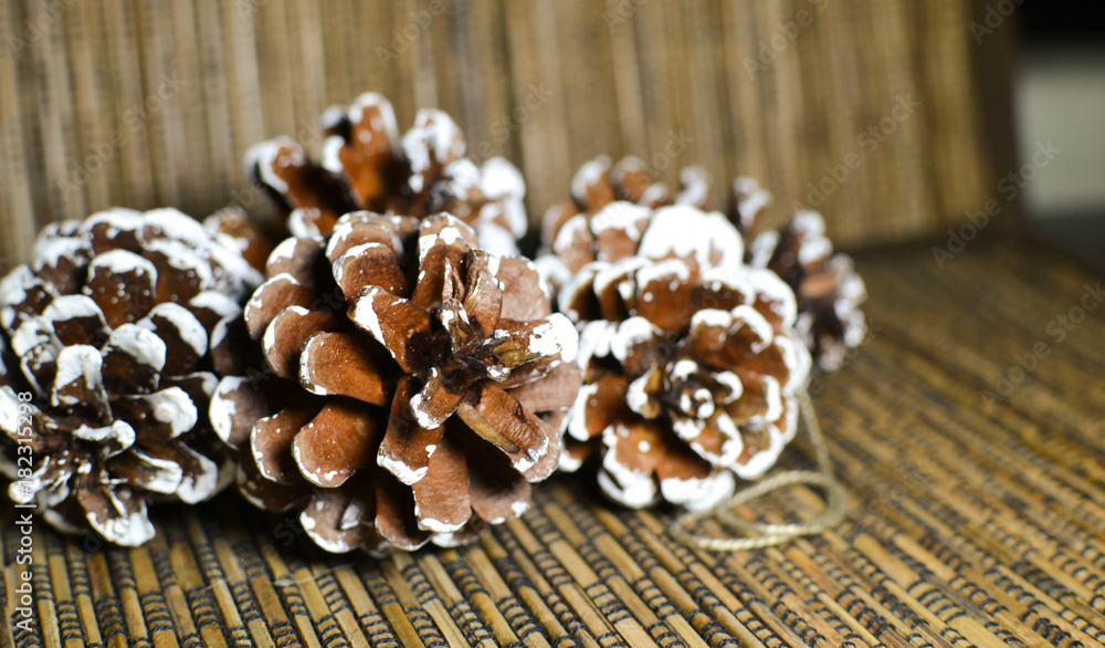 Christmas. New Year. Cones. Christmas decorations. Christmas. New Year. Cones. Christmas decorations.