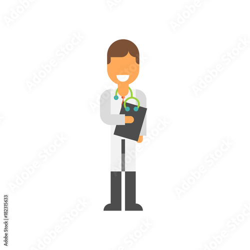 Doctor from the hospital. Doctor concept a flat icon.