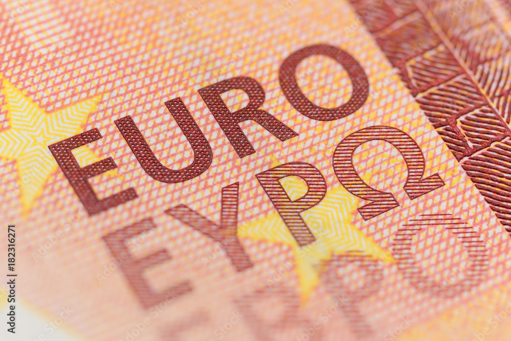 Obraz premium Euro currency macro shot