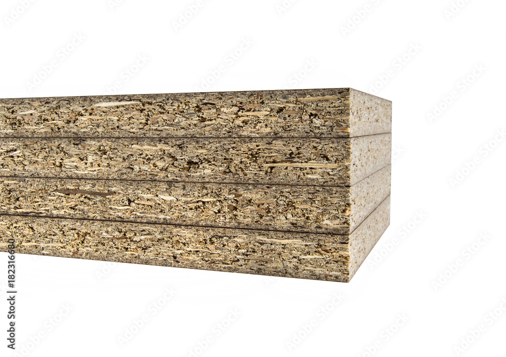 Fototapeta premium four chipboard on isolated white background