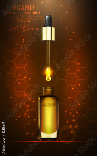 Realistic 3d cosmetic design template.