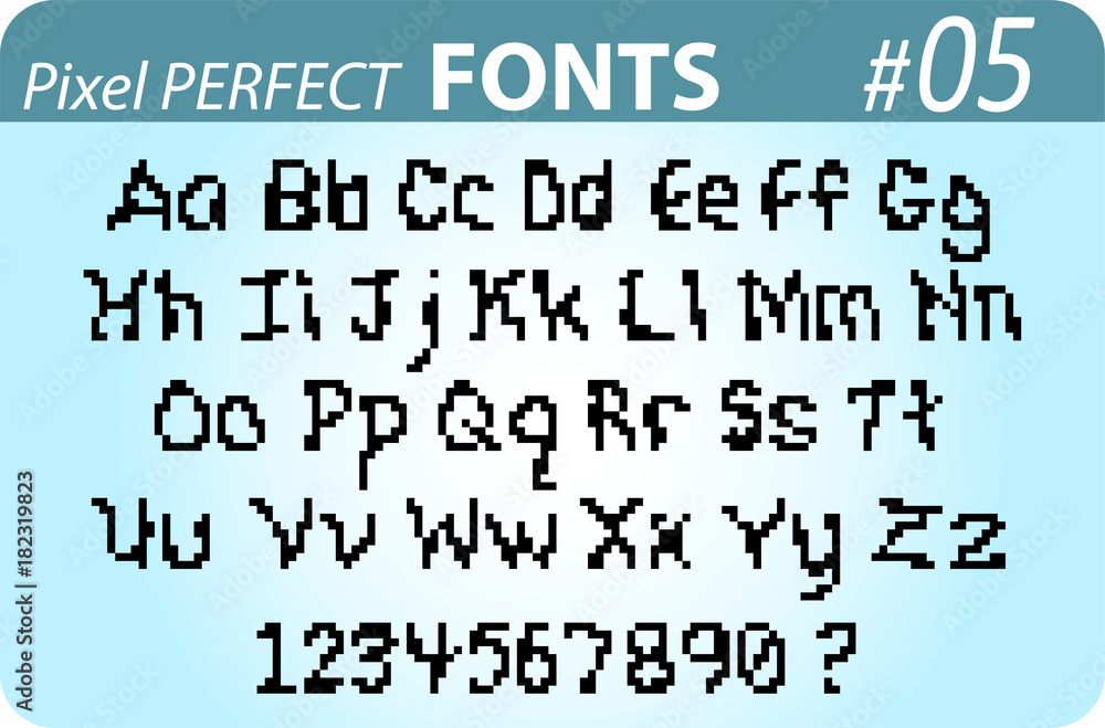 Font in pixel style