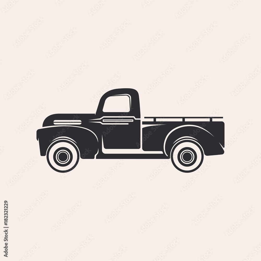 Illustration of a pickup truck Illustration of a pickup truck