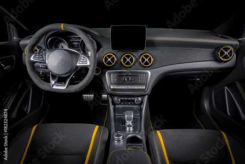 Modern sport car interior © gargantiopa