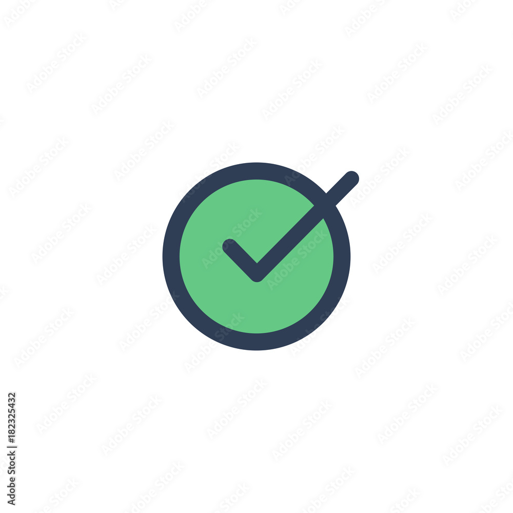 Check Ok icon flat Check Ok icon flat