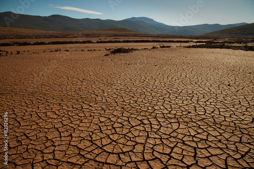 Cracked drought land