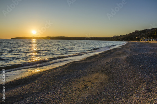 lights and shadows on the beach of lourdata