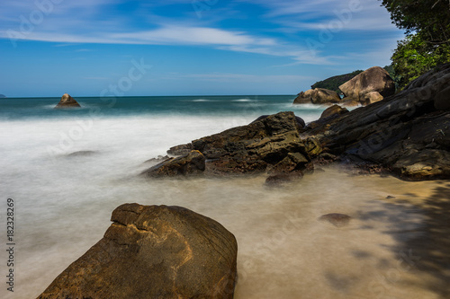 Long Exposure Beach Pedra da Praia do Meio Trindade, Paraty Rio  photo