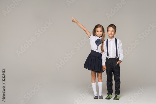 Happy young couple go to first day of school