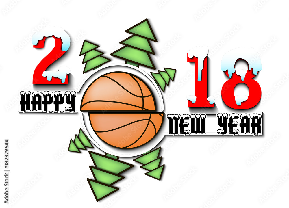 happy new year and basketball