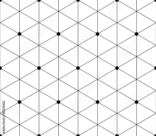 Seamless pattern of triangles and hexagons