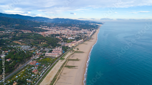 Photo aérienne de Canet de Mar, en Espagne
