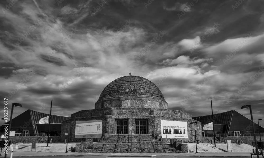 Fototapeta premium Adler Planetarium in infrared