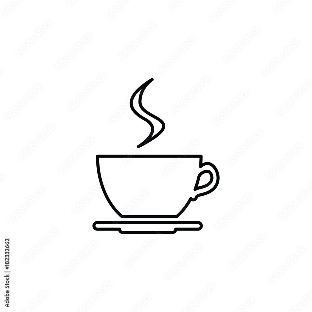 cup of coffee icon line icon cup of coffee icon line icon