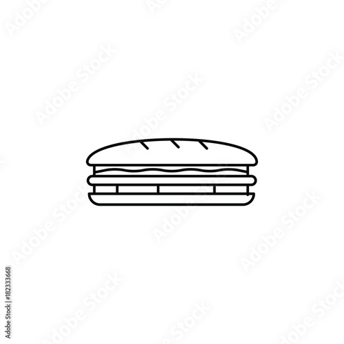 Sandwich line icon