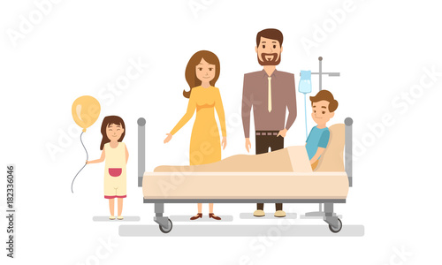 hospital family vector