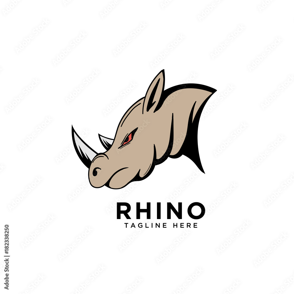 Obraz premium Head anger rhino