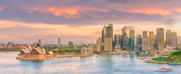 Acrylglasbilder Sydney Downtown Sydney mit Hochhaeusern  © f11photo