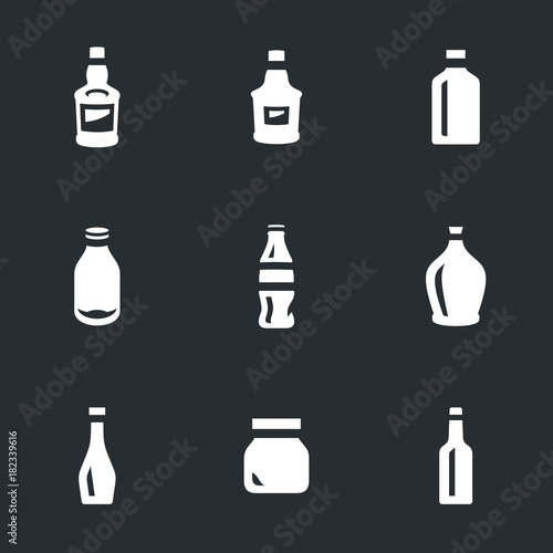 Vector Set of Glass container Icons.