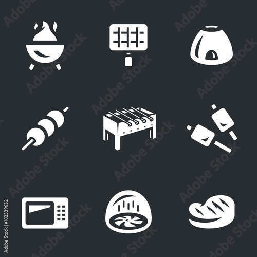 Vector Set of Barbecue Icons.
