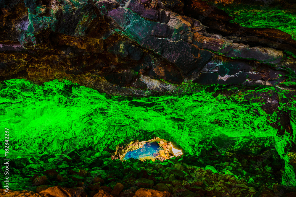 Jameos del Agua is a stunning cave. Lanzarote. Canary Islands. Spain Jameos del Agua is a stunning cave. Lanzarote. Canary Islands. Spain
