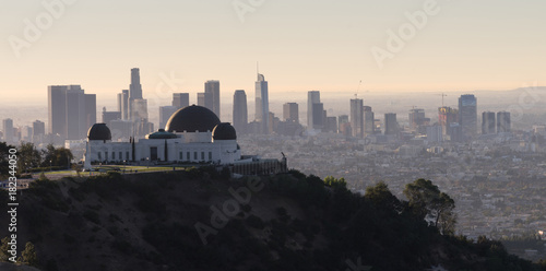 Beautiful Light Los Angeles Downtown City Skyline Urban Metropolis