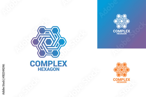 Complex Hexagon Logo Template Design