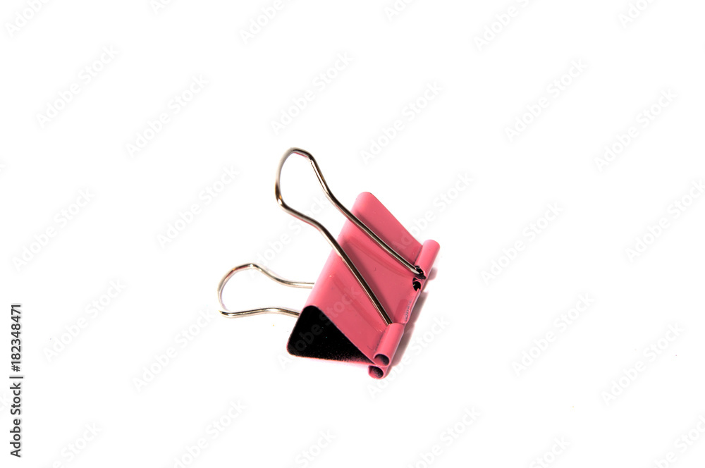 Paper clip isolated on the white