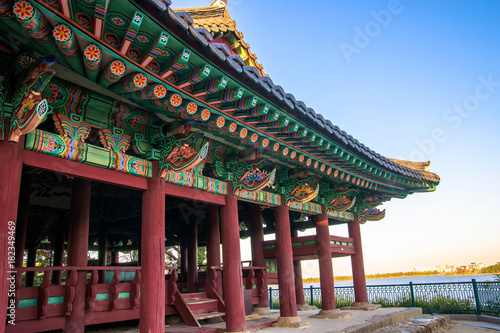 Gangneung-si, Gangwon-do, South Korea - Gyeongpodae Pavilion in Gangneung, Gangwon Province