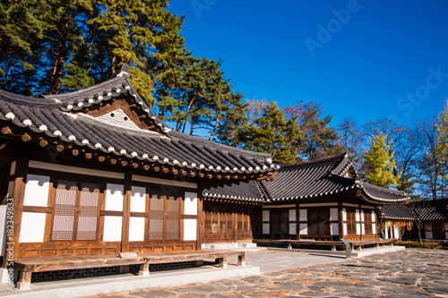 Gangneung-si  Gangwon-do  South Korea - Seongyojang is Typical traditional house hanok  of Korea in Gangneung-si.